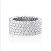 Grand eternity ring with brilliant cut moissanite in 925 sterling silver front view