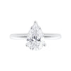 Limited edition pear cut moissanite ring with 2 ct stone in 925 sterling silver